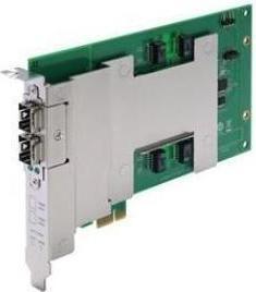 Actual product image Moxa DE-FX02-SFP-T - Fibre optic card with 2 ports and 100 Mbit/s, 2 SFP slots, PCIe interface (PCIe)