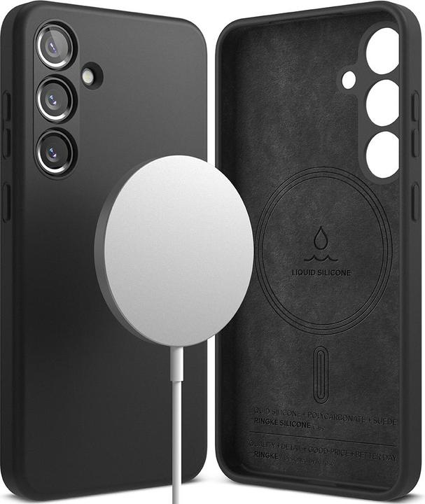 Actual product image Ringke Case for Galaxy S24 SILICONE MAGNETIC BLACK (Samsung Galaxy S24)