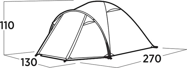 Actual product image Easy Camp Kuppelzelt Setesdal 2 (olivgr?n, mit Tunnel-Vorbau, Modell 2025) (Dome tent, 3.50 kg, 2 persons)