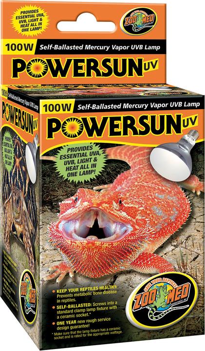 Zoo Med PowerSun UV Lamp 100W (UVA, UVB)