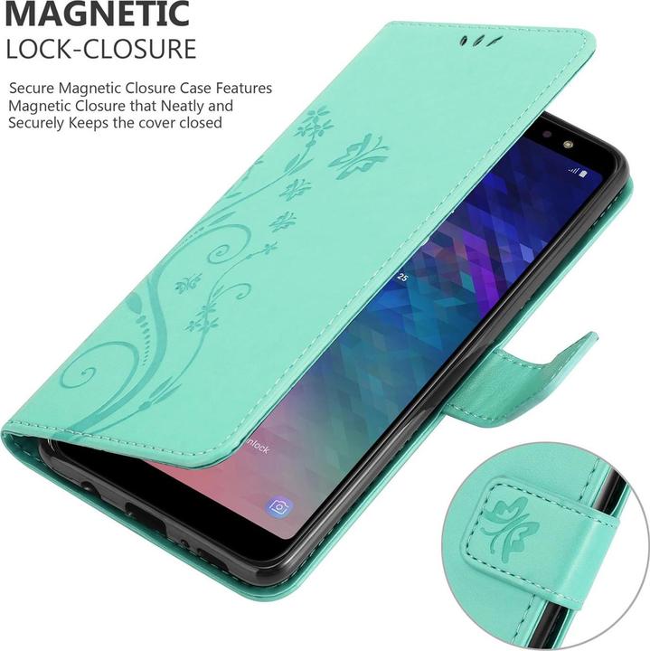 Actual product image Cadorabo Flower Book Cover (Samsung Galaxy A6+)