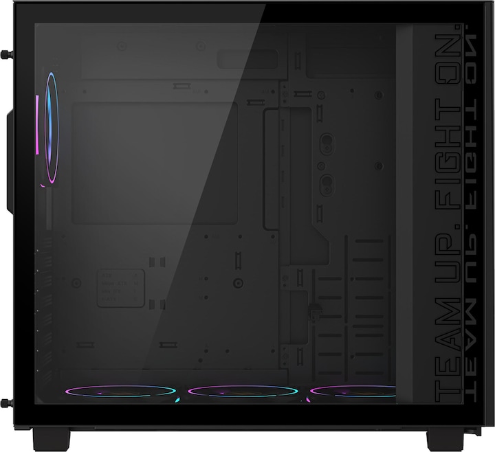 Actual product image Gigabyte AC400G PC Case Full-Size Tempered Glass Side Panel With 2xUSB 3.0 Pre-installed 4 ARGB & PW (Mini-ITX, ATX)