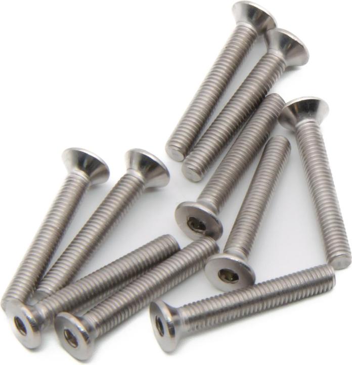 Purecrea 10 Stück M3x20mm Senkkopfschrauben Set rostfrei