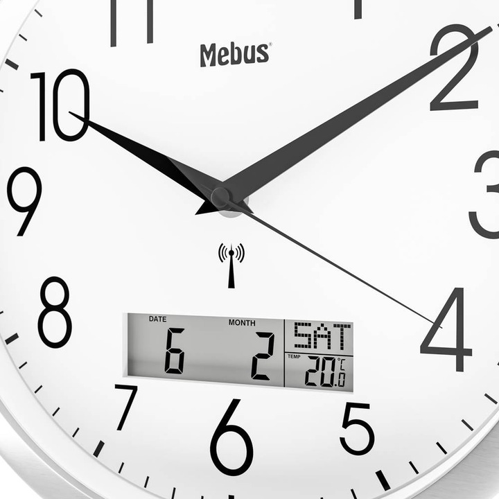 Produktbild Mebus Funk-Wanduhr (30 cm)