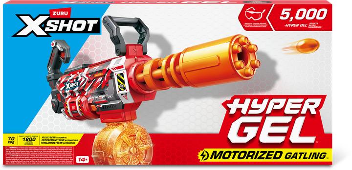 Actual product image Zuru X-SHOT Hyper Gel Gattlin Blaster motorisiert mit Gel-Kugeln