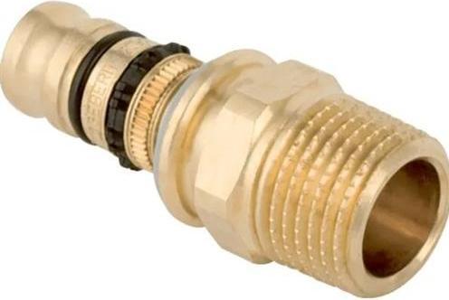 Geberit Mepla, raccord à presser, raccord de transition, bronze 75 mm x 2 1/2" FM 608.541.00.5 (Raccord à sertir)