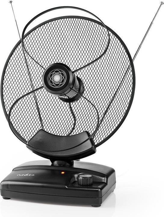 Actual product image Nedis ANIR2503BK700 - Pokojová HDTV Anténa | 0-25 km | Zesílení 30-36 dB | FM/VHF/UHF | Černá (Indoor antenna, 36 dB, LTE, DVB-T / -T2)