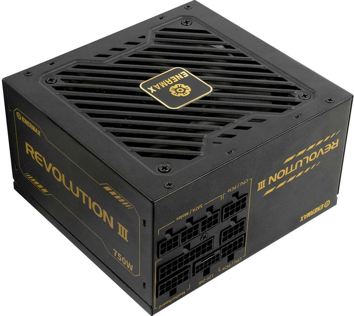Actual product image Enermax Power Supply 750W Revolution3 80+ Gold Black FULLMOD (750 W)