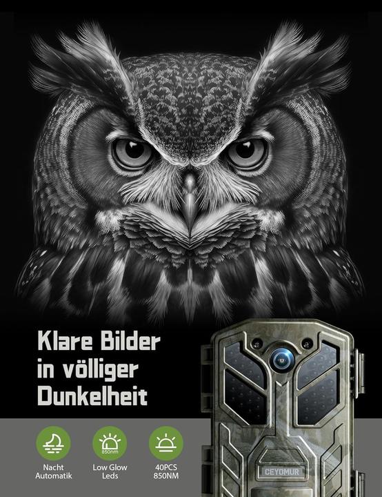 Produktbild Ceyomur Wildkamera mit 4K HD und Bewegungsmelder