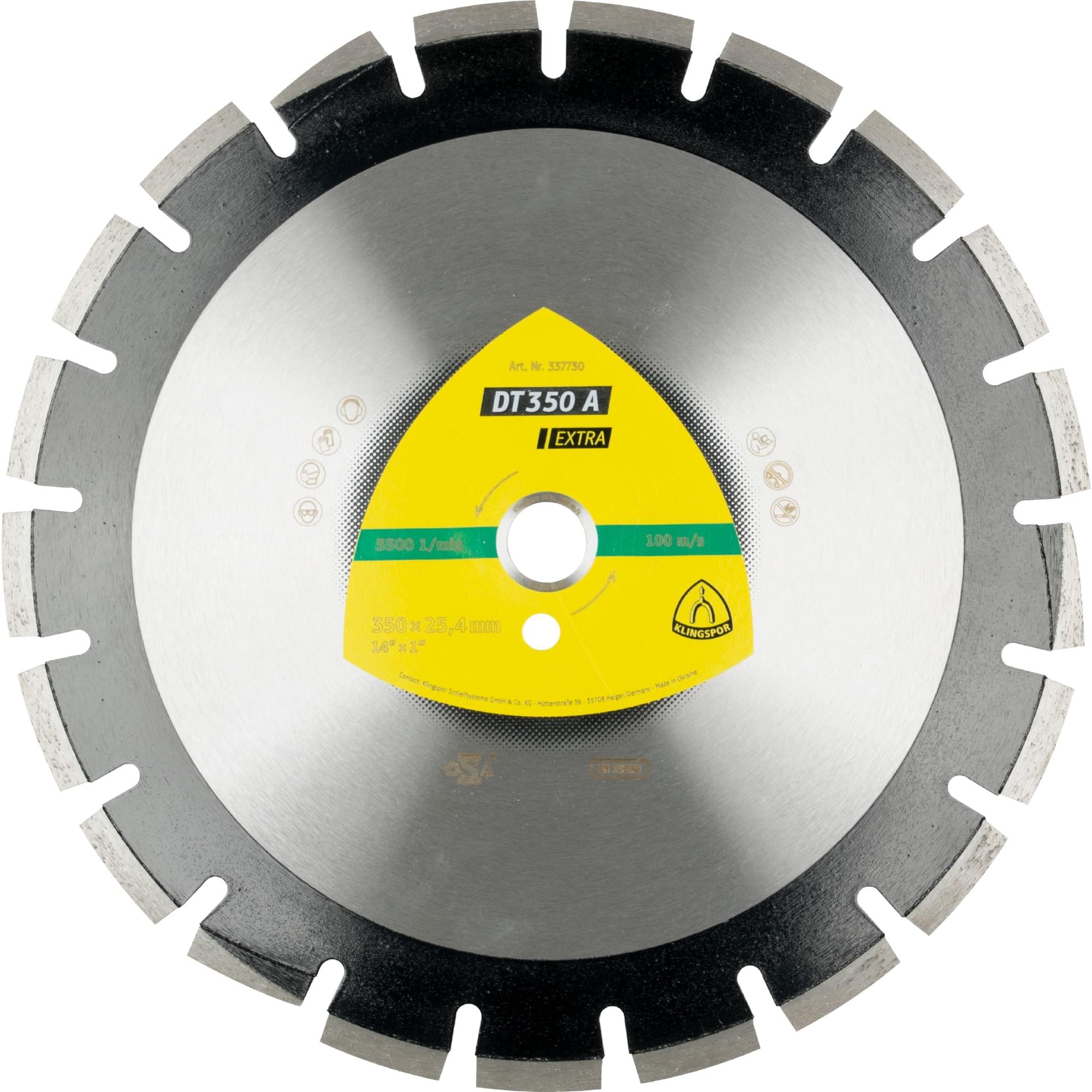 Klingspor, Sägeblatt, DT 350 A Extra - Diamanttrennscheibe 350 x 25,4 mm