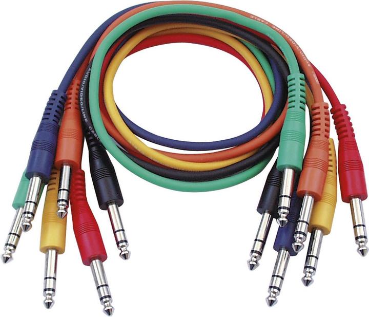 DAP-Audio FL12 6 coloured bal. patch (0.30 m, 6.3mm jack cable)