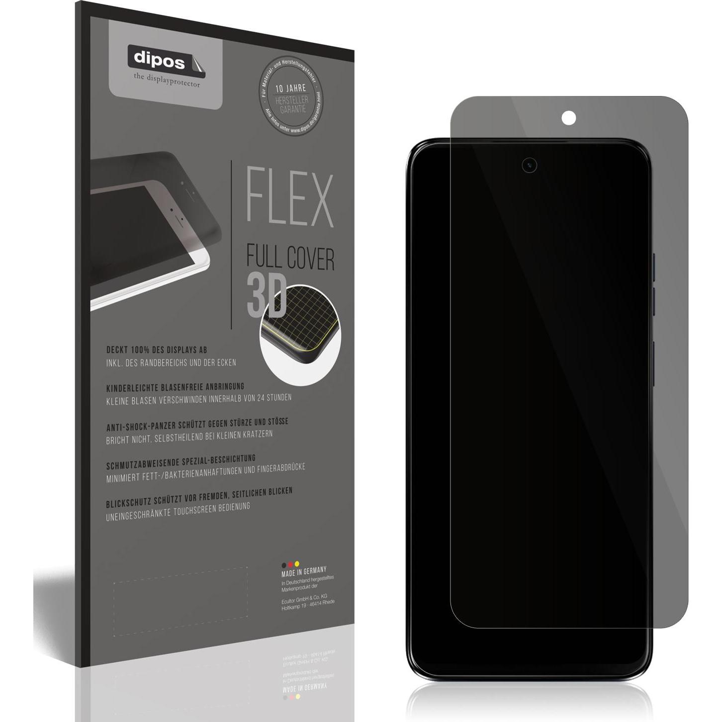 Dipos Blickschutzfolie 2-Way Anti-Shock (1 Stück, Motorola Moto G34), Smartphone Schutzfolie, Transparent