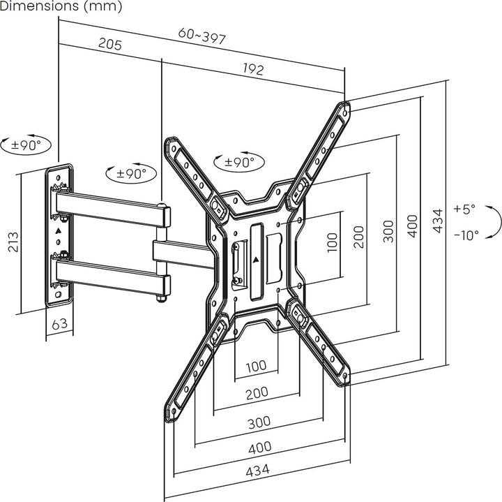 Image du produit Aisens WT65TSE-417 (Mur, 30 kg, 23" - 65")