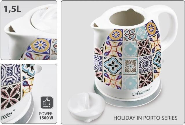 Actual product image Maestro MR-066-PORTO Keramik-Wasserkocher (1.50 l)