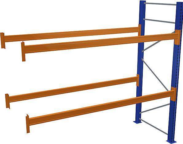 Actual product image Pallet add-on rack depth 1100 mm