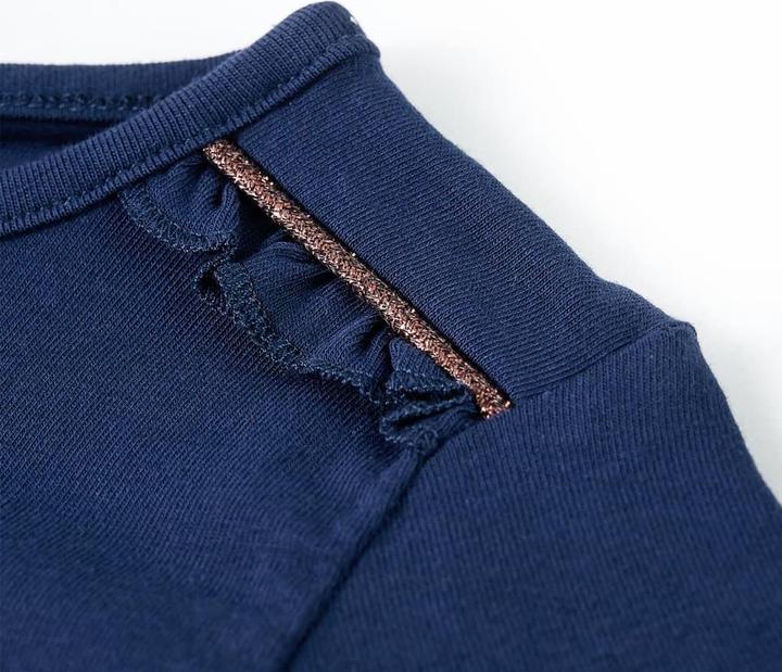 Produktbild vidaXL Kinder-Langarmshirt Marineblau 140,Material: 95 % Baumwolle (140)