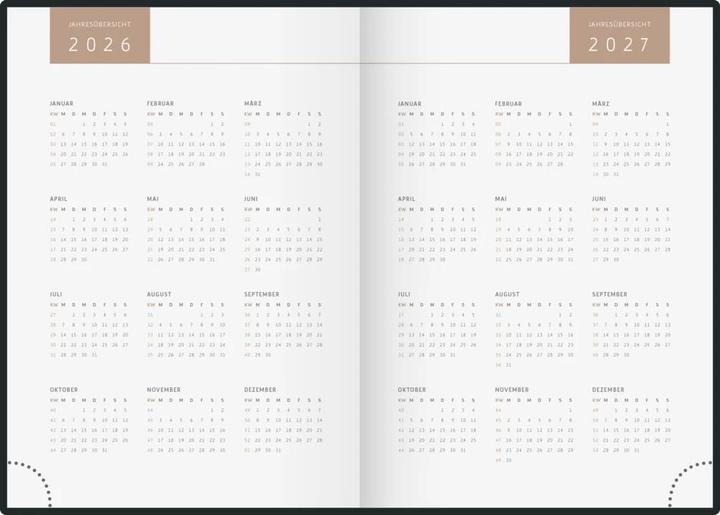 Image du produit Ridoide rido idé Wochenagenda Design Line, Shadows Grafisch, 2026, Grau (A5, 1 semaine / 2 pages)