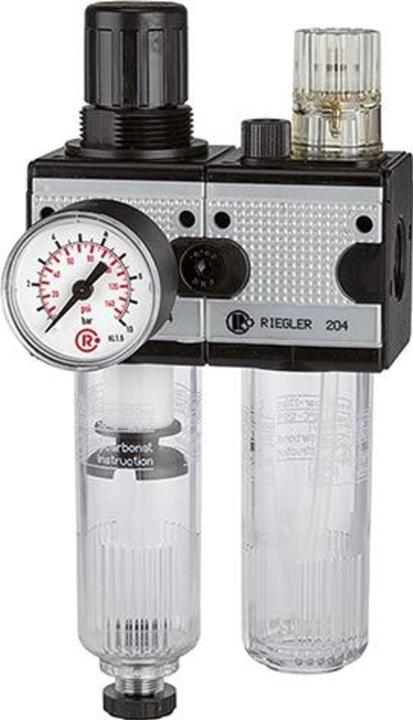 Riegler Maintenance unit MULTIFIX thread G 1/2 ″ semi-automatic BG III 2-piece 3500 l/min width 134.8 mm