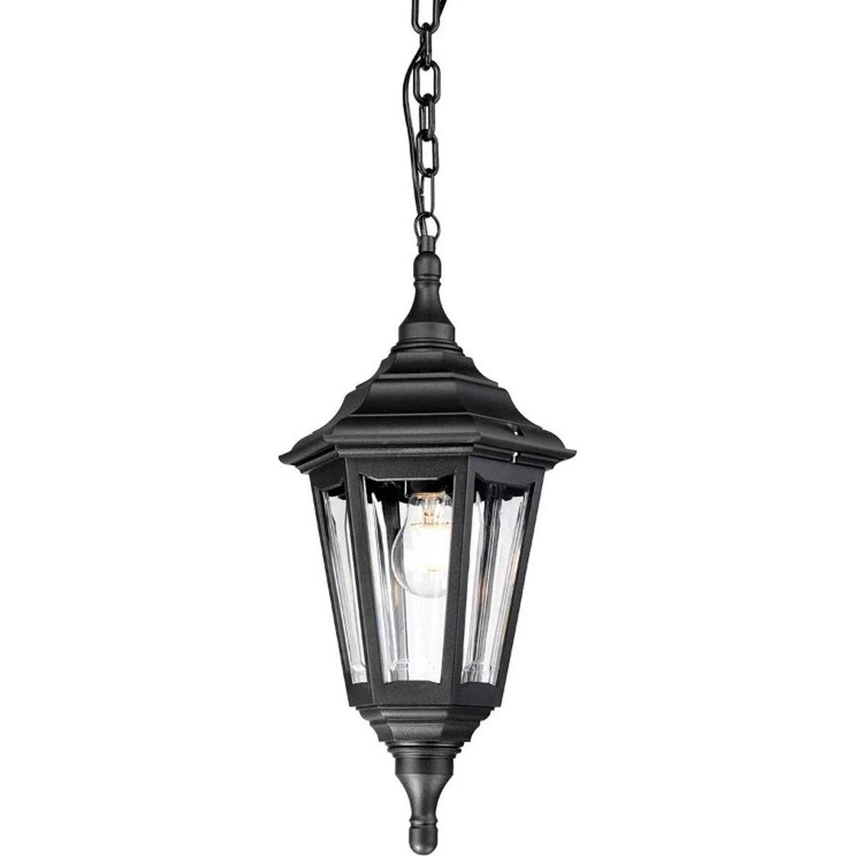 Elstead Lighting, Gartenbeleuchtung, Kinsale Aussen-Hängeleuchte E27 Schwarz IP44 Anti-Meerwasser (E27, IP44)