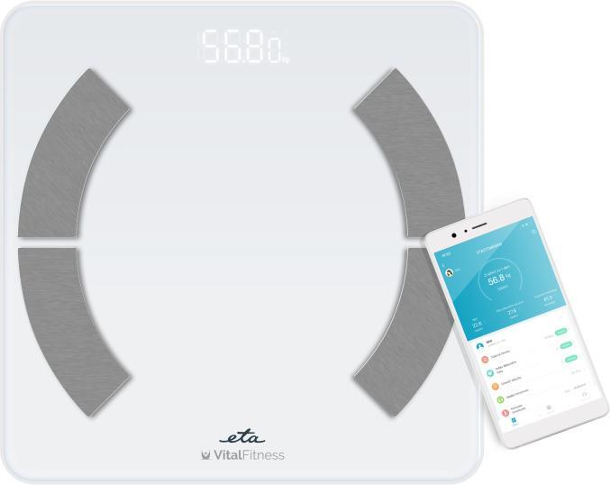 Produktbild ETA Vital Fitness Body Analysis Scale with App - 18 Measurements Including Body Fat
