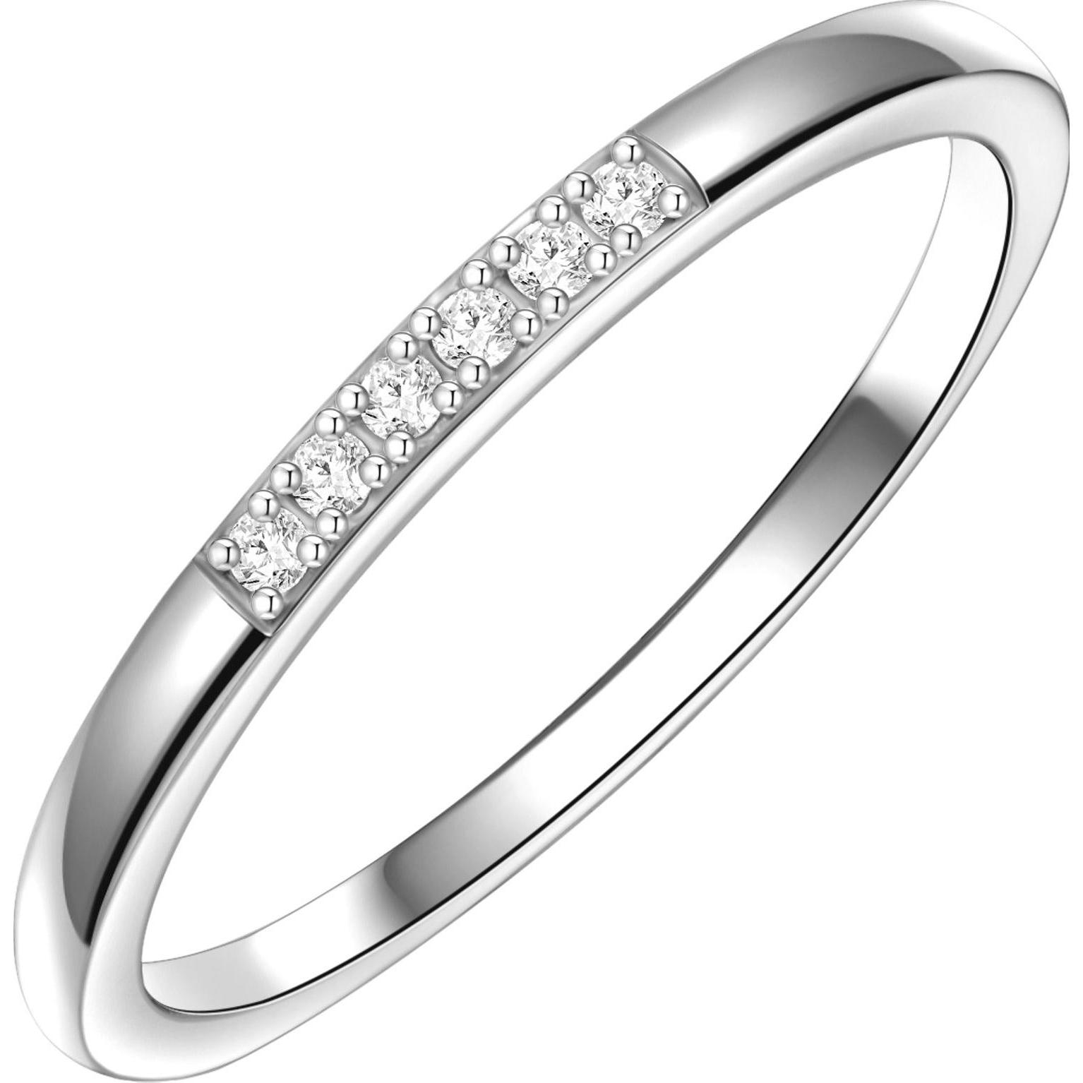 Thumbnail - Glanzstücke München, Ring, Damen Sterling Silber Zirkonia silber - 26583, (50, 925 Silber)