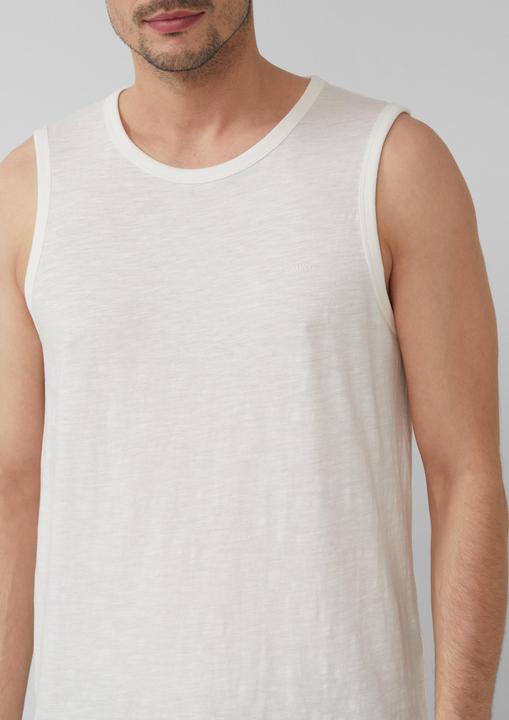 Produktbild S.Oliver T-Shirt Baumwoll-Tanktop mit Flammgarnstruktur (M)