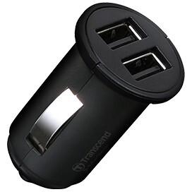 Transcend TS-DPL3 - Alimentazione automatica - 2,4 A - 2 porte di uscita (2 x USB), Accessori per dashcam, Nero