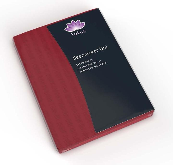 Immagine prodotto Lotus Bettwaren Biancheria da letto in raso Seersucker uni (Copripiumino, 160 x 240 cm)