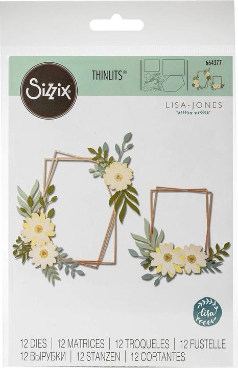 Image du produit Sizzix Thinlits Die Set 12PK Geo Floral Frame par Lisa Jones