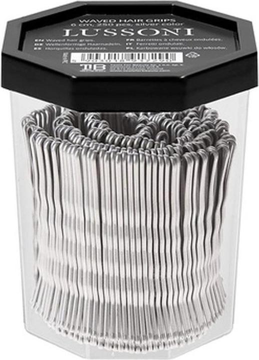 Produktbild Tools for Beauty LUSSONI Waved Hair Grips Hairpins 6cm Silver - Pack of 250
