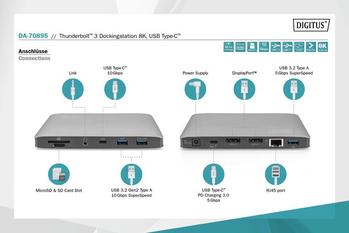 Produktbild Digitus DA-70895 (USB-C, 3 Ports)