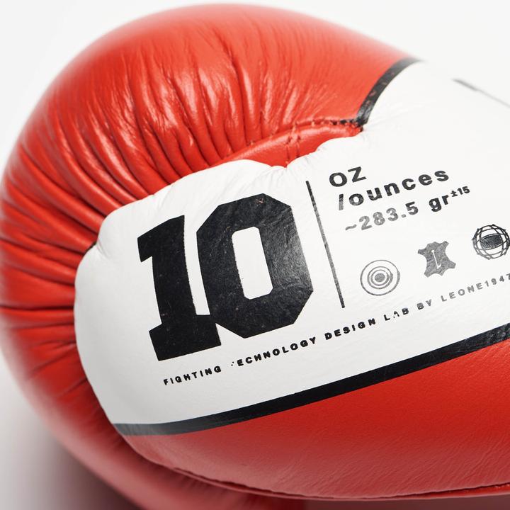 Actual product image Leone Boxing Glove Shock Red GN047 (14 OZ, One size)