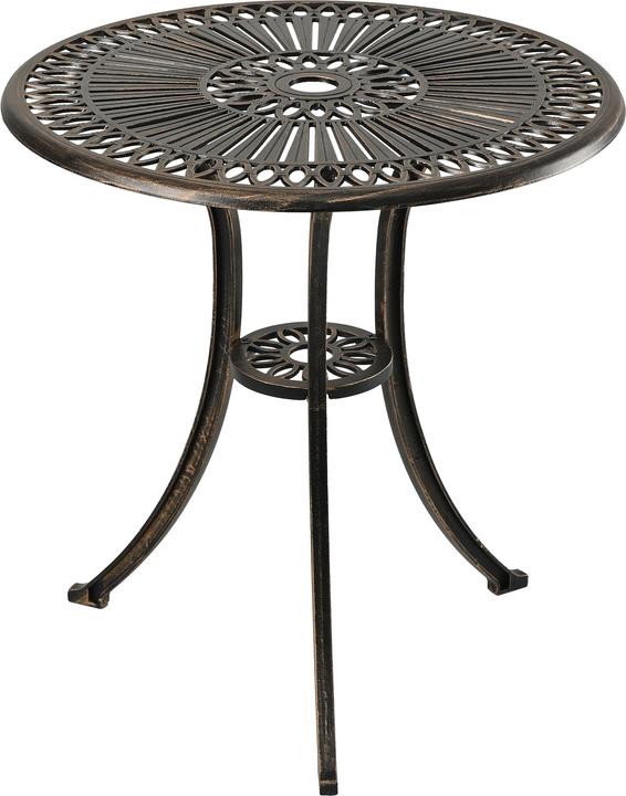 Produktbild Relaxdays Runder Gartentisch mit Schirmloch (60 x 65 cm)