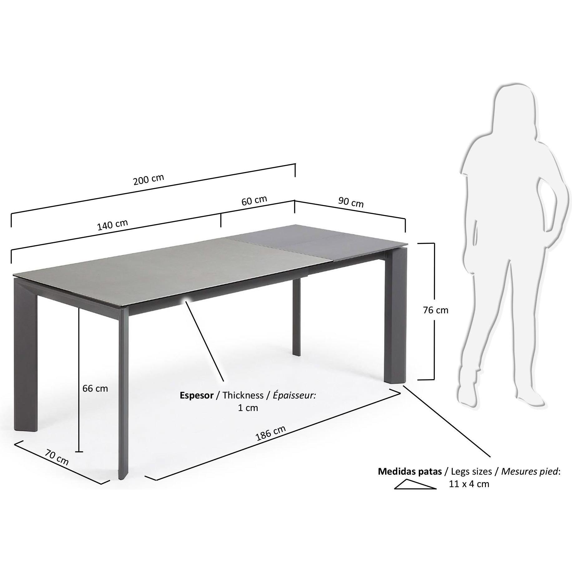 Thumbnail - Kave Home, Esstisch, Axis (90 x 140 x 76 cm)