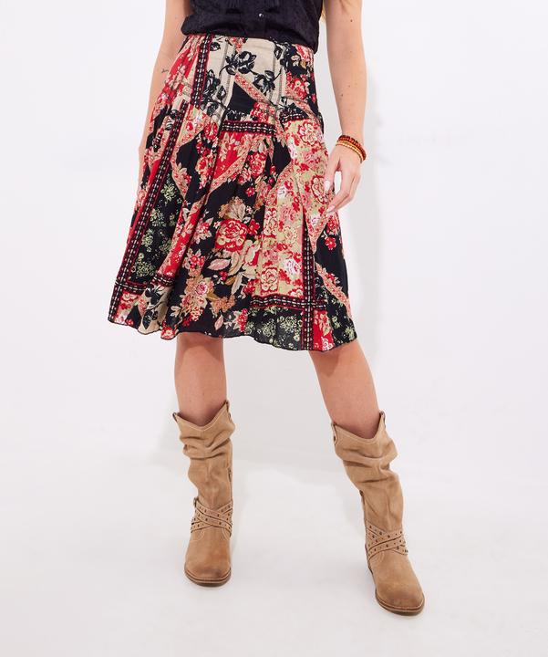 Actual product image Joe Browns Floral Patchwork Knee-Length Skirt (46)