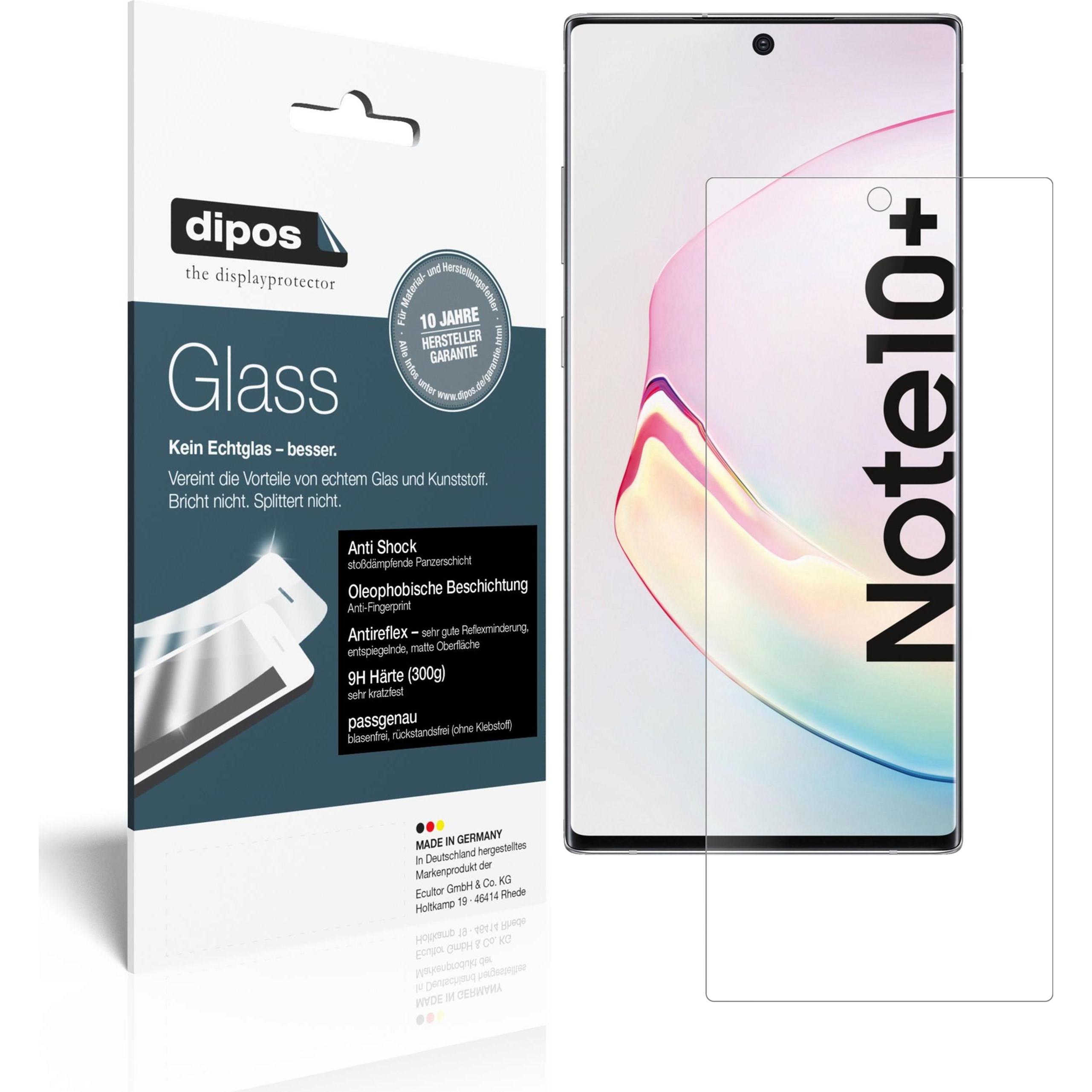 Dipos Displayschutz Anti-Shock (1 Stück, Samsung Galaxy Note 10+), Smartphone Schutzfolie, Transparent