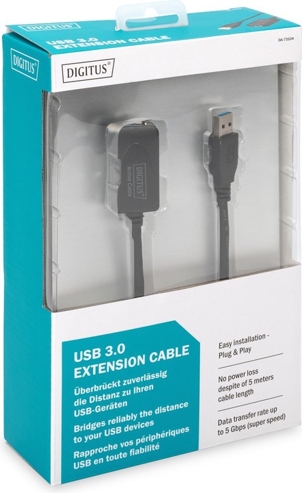 Produktbild Digitus USB3.0 Aktives Verlängerungskabel (5 m, USB 3.2)