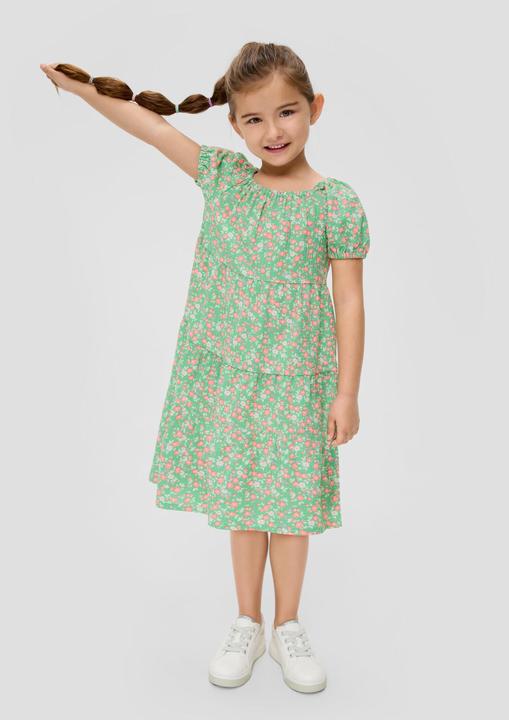 Actual product image S.Oliver Kleid Crêpe-Kleid mit Puffärmeln (104)