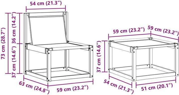 Produktbild vidaXL Outdoor-Sofa