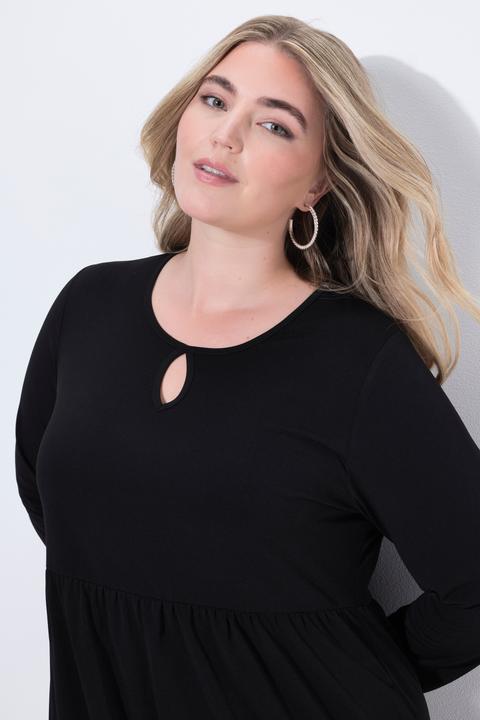Produktbild Ulla Popken Maxikleid, A-Linie, Rundhals, Langarm, Taschen (68)
