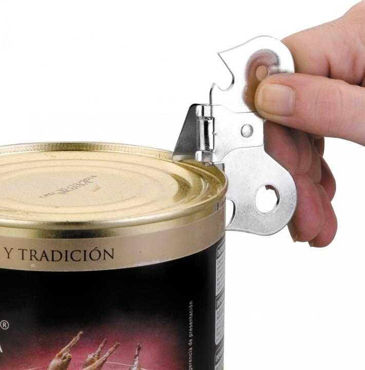 Produktbild Ibili Dosenöffner + Flaschenöffner Praktischer 2-in-1 Küchenhelfer für Dosen und Flaschen (Elektrischer Korkenzieher)