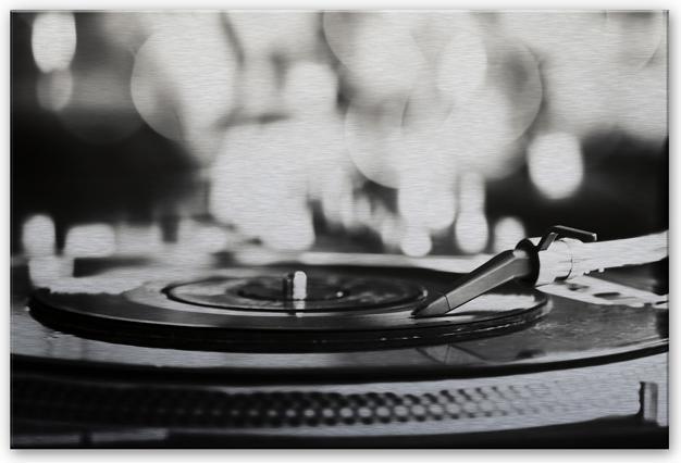 Immagine prodotto Trenddeko Disco in vinile su giradischi (100 x 70 cm)