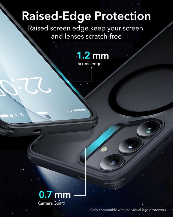 Actual product image ESR - Classic Hybrid HaloLock - Samsung Galaxy S25 Plus - Frosted Black (Samsung Galaxy S25)