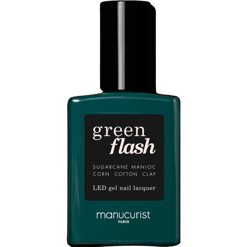 Manucurist, Smalto per unghie, Smalto Green Flash alla liquirizia (Nero, Vernice UV gel)