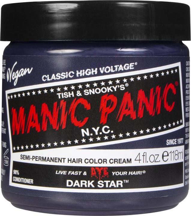 Immagine prodotto Manic Panic Tintura per capelli grigio scuro Star Classic ad alta tensione Colore semipermanente molto profondo (Stella Nera)