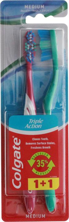 Image du produit MGA Brosse à dents Triple Action 2 medium pcs (Moyen, 2 x)