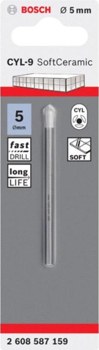 Produktbild Bosch Professional Zubehör Fliesenbohrer CYL-9 Ceramic, 5 x 70 mm (5 mm)