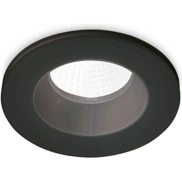 Ideal lux, Wandleuchte + Deckenleuchte, ROOM-65 LED Einbauleuchte 8W ⌀98mm Schwarz warmweiss 252032 (800 lm)