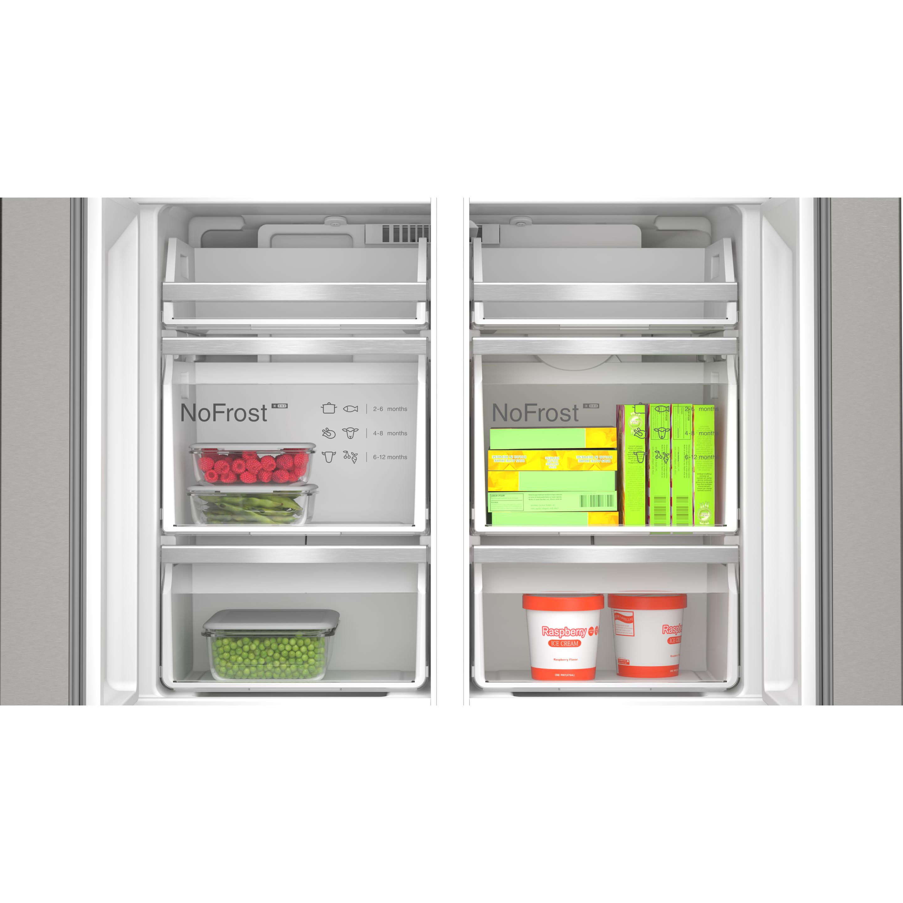 Thumbnail - Bosch Hausgeräte BOSC Multi Door Kühl-Gefrier-Kombi, Food Center, Grau