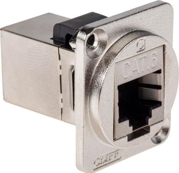 Actual product image RS PRO Adapter, RJ45, Cat.6, FTP, feed-through connector type (Network coupling)